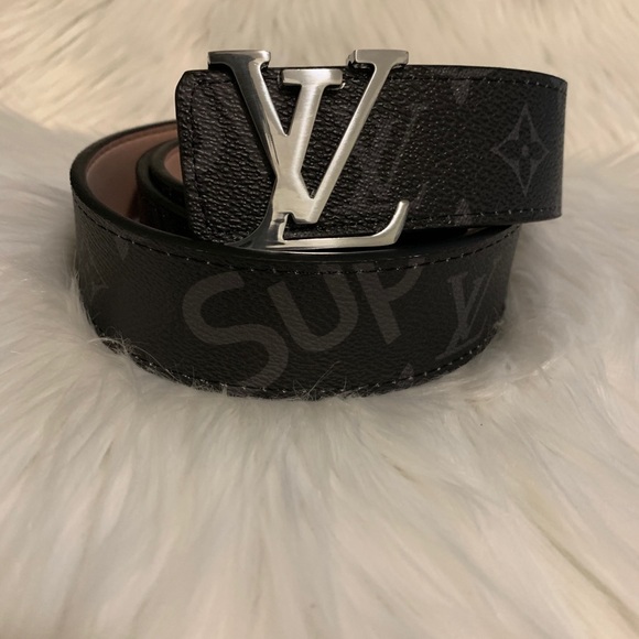 louis vuitton supreme belt black